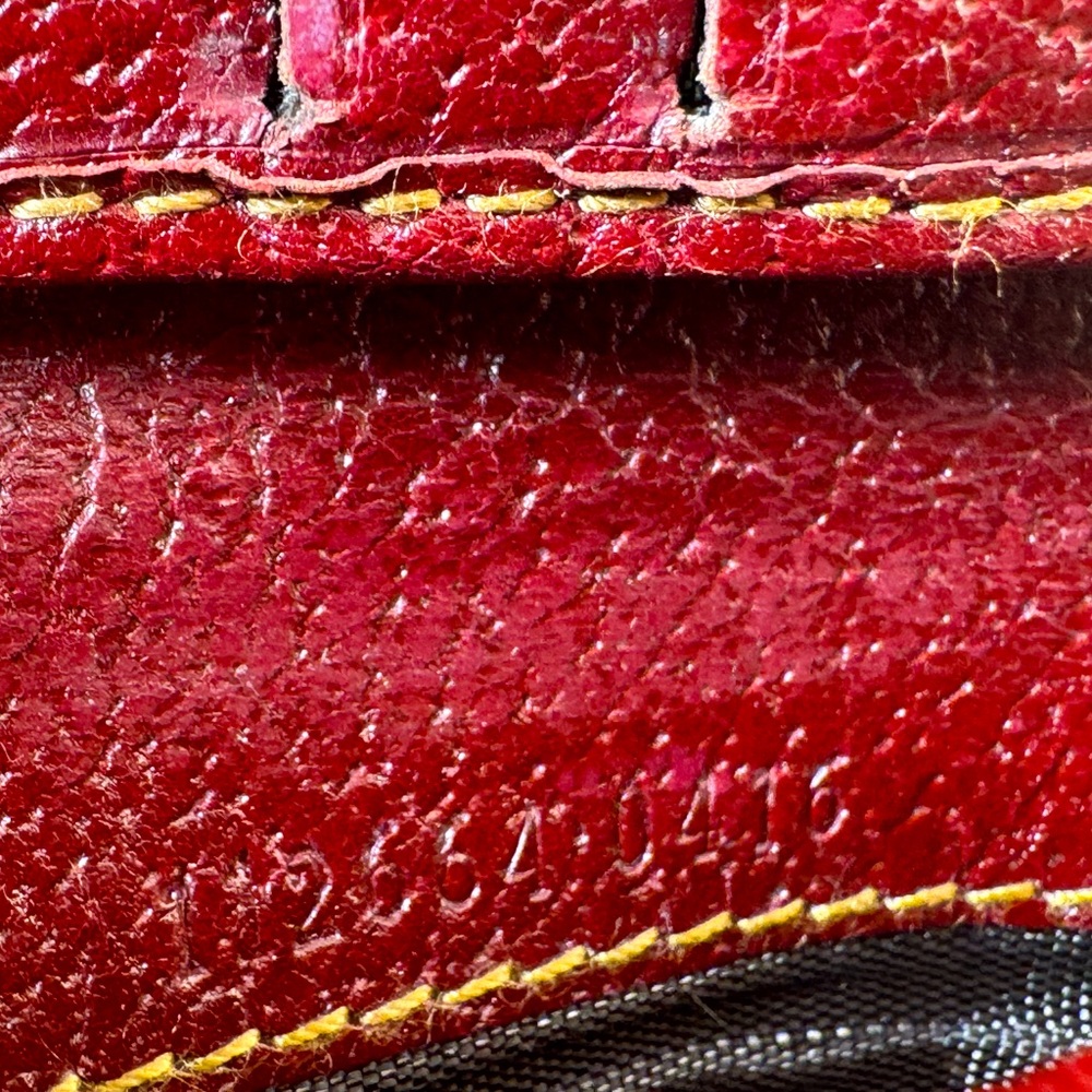 Gucci Wallet GG Supreme Bifold with Oxblood Leather & Logo Bar Plaque Authentic - Picture 11 of 16
